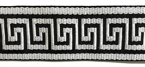 Vista 3 de Cinta tejida jacquard griega de 1-3/4 pulgadas, 6 yardas continuas (A)