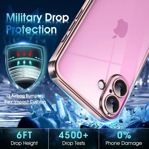 Vista 729 de Supdeal Funda cristalina transparente para iPhone 11, [No se amarillea] [Protección de la cámara] [Probado contra caídas de grado militar] Funda