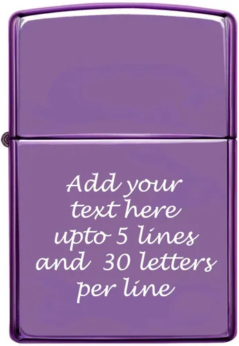 Vista 5 de Mechero personalizado Zippo Classic resistente al viento con grabado (1941 Negro Hielo)