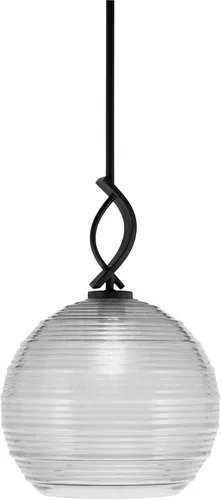Vista 77 de Toltec Lighting Cavella Stem Colgado Mini colgante, acabado grafito, vidrio de muselina blanca de 4 pulgadas