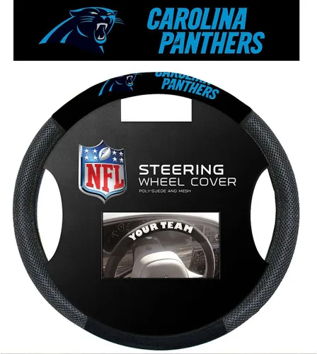 Vista 7 de NFL funda de gamuza de poliéster para volante Negro (Black/Team Colors)