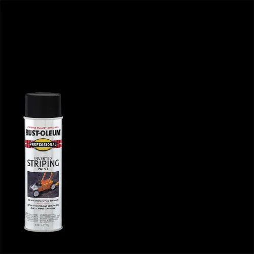 Vista 2 de Rust-Oleum 2578838 Pintura en aerosol profesional de rayas invertidas, 18 onzas, color negro