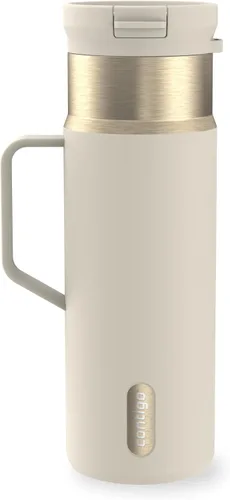 Vista 11 de Contigo SnapSeal - Botella de agua de acero inoxidable de 14 onzas con aislamiento al vacío con tapa de cierre automático a prueba de fugas