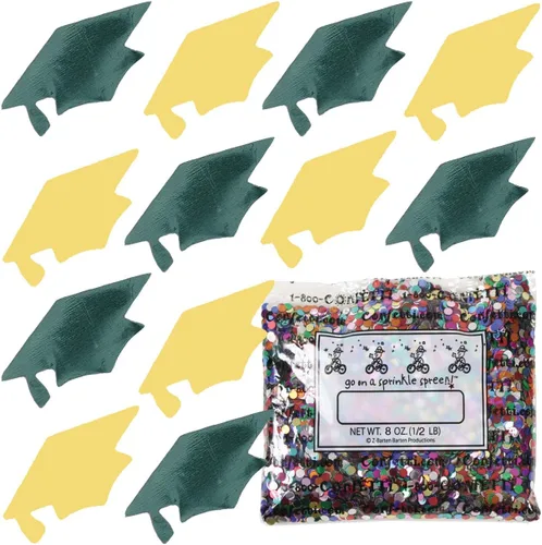Vista 155 de Confetti Grad Cap Negro, Azul Marino Combo - 2 bolsas de media onza (1 oz)