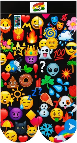 Vista 23 de DJDesigns - Calcetines medianos para niños con impresiones 3D (para edades 5-9)