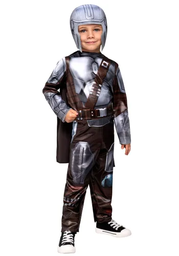 Vista 3 de Disfraz Deluxe de The Mandalorian para Niños Pequeños Multicolor