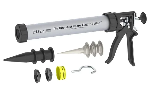 Vista 8 de Albion Engineering E12S20 B-Line - Pistola para calafatear salchichas inalámbrica, sin goteo, 12 V, 20 onzas Empuje de 400 Lbf, disparador