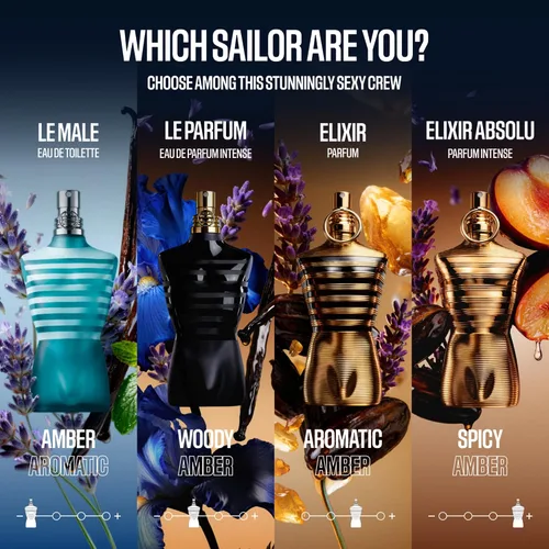 Vista 5 de Jean Paul Gaultier Le Male Le Parfum EDP Intense Spray Hombres Amber Woody Eau de Parfum Intense for Men Fragrance - Cardamom, Lavender & Iris