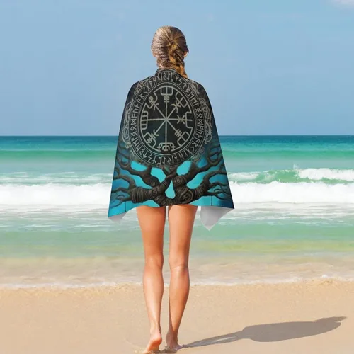 Vista 5 de Tree of Life - Toalla de playa Viking Accesorios de viaje Regalos Adultos Toallas de playa para el hogar Hotel 51 x 31 pulgadas
