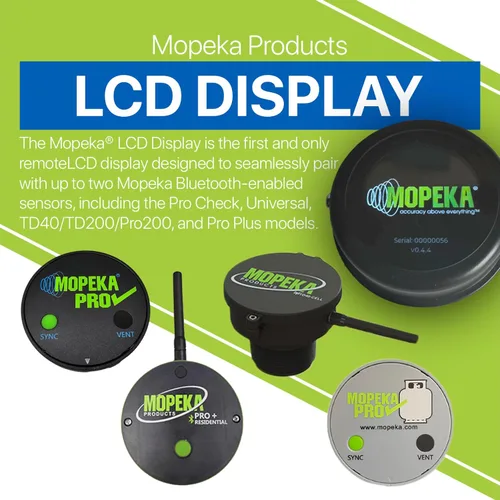 Vista 2 de Mopeka Indicador de pantalla LCD – Se monta magnéticamente en el panel de control de su caravana, salpicadero, tanque de propano o parrilla