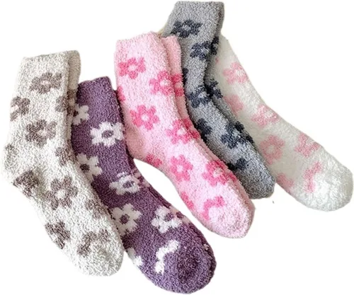 Vista 2 de TRENIS Socks Winter Mid-tube Socks Thickened Warm Sleeping Socks Home Floor Socks