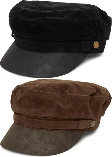 Vista 59 de Funky Junque Gorra de pescador griego, gorra de algodón para panaderos Floral - Denim