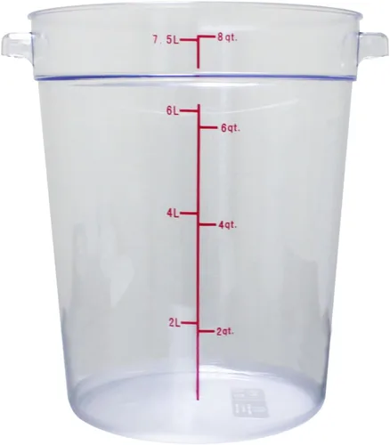 Vista 7 de TrueCraftware - Tapa redonda transparente de 1 cuarto de galón para contenedor redondo de almacenamiento de alimentos de policarbonato, 1 pieza