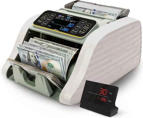 Vista 8 de KOLIBRI Máquina de contador de dinero I Pantalla LCD I Grado de negocio I Avanzado 2CIS/UV/MG/IR/MT/DD/HLF/SN Detección de IRT I Denominación mixta