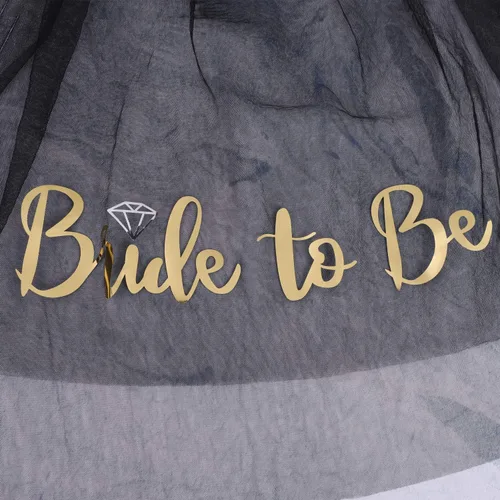 Vista 4 de Velo de novia blanco para ser velo de despedida de soltera de tul corto velo de despedida de soltera con peine para boda, compromiso, despedida