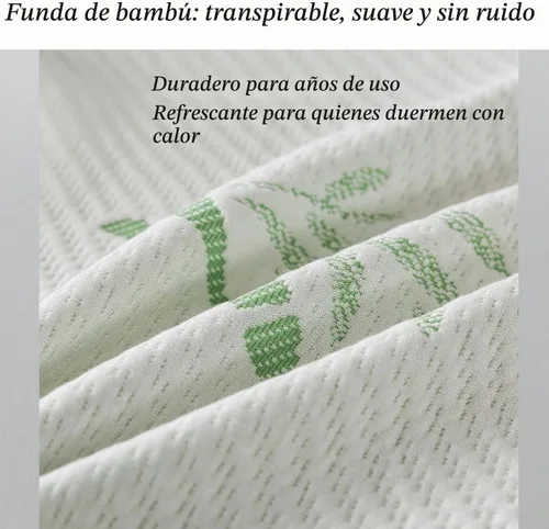 Vista 4 de Juego de 1 almohada de espuma viscoelástica triturada, almohada de espuma viscoelástica transpirable con cremallera para dormir, 1 paquete, almohada