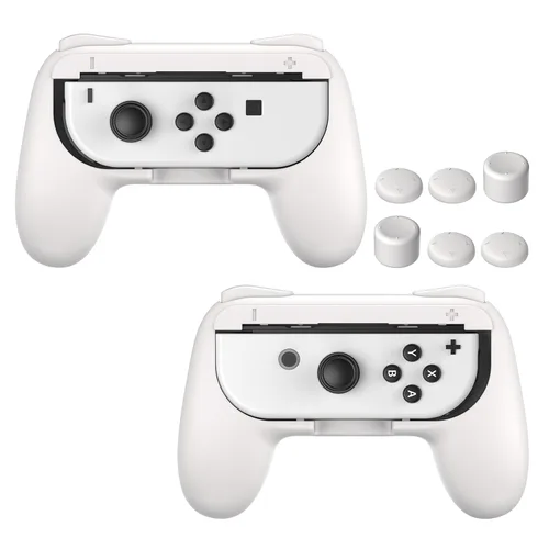 Vista 30 de FASTSNAIL Grips Compatible with Nintendo Switch for Joy Con & OLED Model for Joycon, Wear-resistant Handle Kit Compatible with Joy Cons Controllers