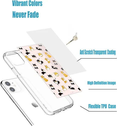 Vista 6 de Funda protectora para iPhone 13 Pro Max para niñas, mujeres y hombres, a prueba de golpes, delgada, suave, TPU transparente, funda protectora