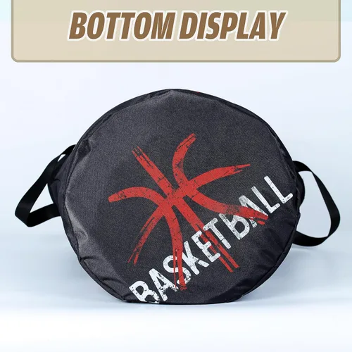 Vista 3 de Cesta de lavandería de baloncesto cesta de pelota plegable de tela Oxford divertida bolsa de lona cesta de almacenamiento de ropa organizador
