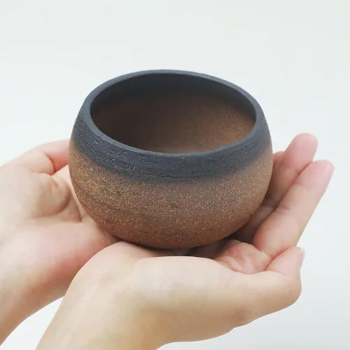 Vista 5 de Wazakura Banko Series - Maceta de cerámica hecha a mano para bonsái de 3.8 pulgadas (3.858 in), fabricada en Japón, maceta de jardín pequeña