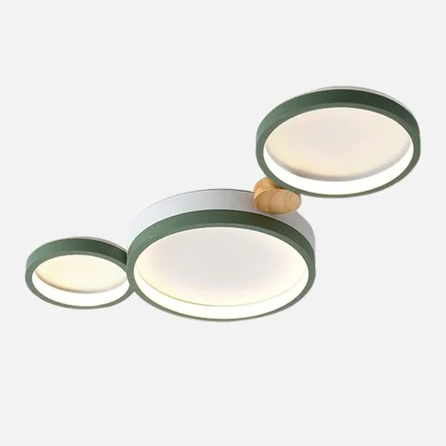 Vista 19 de Lámpara de techo LED de 3 luces, 22 pulgadas, moderna lámpara de techo empotrada de madera de 20 W regulable para sala de estar, dormitorio, cocina