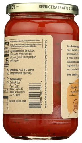 Vista 4 de CUCINA ANTICA Salsa La Pizza, 16 OZ