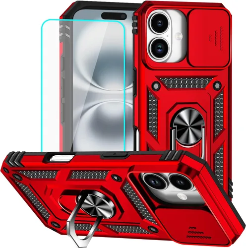 Vista 42 de HNHYGETE Funda para iPhone 12 Pro Max con protector de pantalla: [grado militar de 20 pies probada en caídas] Funda protectora para cámara Negro