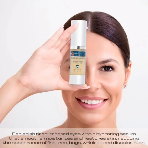 Vista 5 de Geir Ness Skin of Norway - Suero multiacción para ojos, Cloudberry y péptidos reafirmantes, ilumina las ojeras, para ojos cansados e hinchados