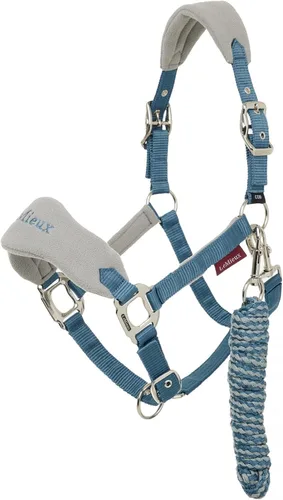 Vista 6 de LeMieux Vogue - Cuello para la cabeza de forro polar, cuello halter y cuerda de plomo, acolchado extra, ajustable en el bordillo y correa