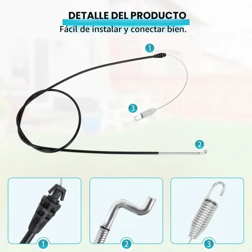 Vista 3 de Cable de control de tracción de repuesto 105-1845 compatible con cortadoras de césped autopropulsadas Toro Recycler de 22 pulgadas 20005, 20007