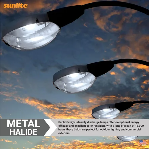 Vista 9 de Sunlite MP70/U/MED/PS 03641-SU - Bombilla de halogenuros metálicos protegidos de 70 W, base media, transparente