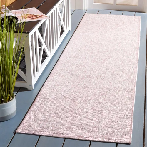 Vista 63 de SAFAVIEH Alfombra lavable al aire libre, colección Courtyard - 2'3" x 5', azul aguamarina y gris, no desprende pelusa y fácil limpieza, ideal