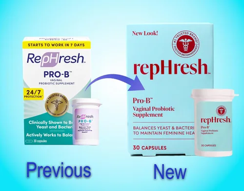 Vista 3 de RepHresh Suplemento probiótico vaginal Pro-B, 30 cápsulas, paquete de 2