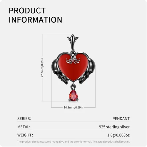 Vista 3 de AIEGNOS Skull Necklace for Men Women 925 Sterling Silver Black Gold Skull Gothic Punk Necklaces Jewelry for Unisex Couple Birthday Christmas Gifts