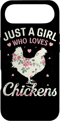 Vista 27 de Just A Girl Who Loves Chickens, Floral Farmer Girl Case for iPhone 17