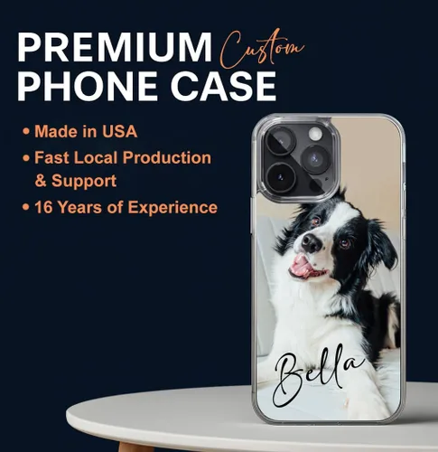 Vista 5 de Funda personalizada para teléfono de mascotas para iPhone de Apple transparente