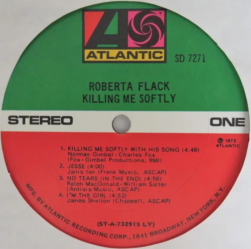 Vista 4 de ROBERTA FLACK KILLING ME SOFTLY vinyl record