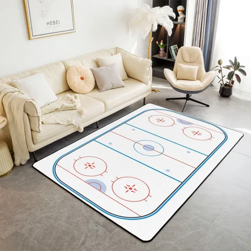 Vista 40 de Erosebridal Alfombras Deportivas de Área para Niños 1.49 m x 1 m, Alfombra Antideslizante de Béisbol, Fútbol, Baloncesto, Alfombra Deportiva