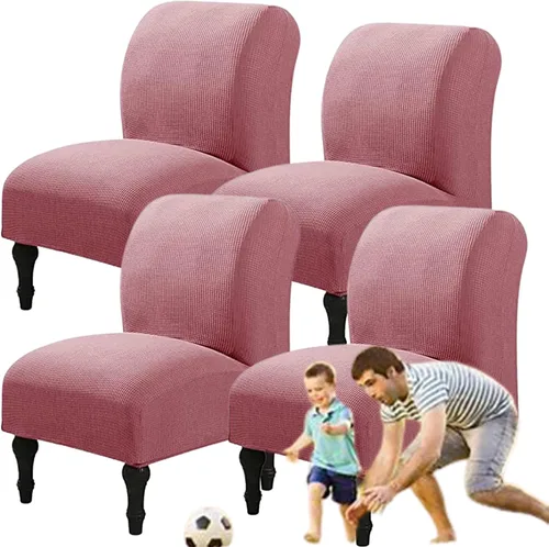 Vista 80 de Fundas elásticas para silla sin brazos, extraíbles y lavables, de elastano jacquard sin reposabrazos, protector de muebles para sala de estar, Verde