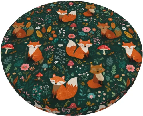 Vista 15 de Ouqiuwa Funda redonda para taburete de bar con diseño de mariposa, diseño de gato, color negro Reloj Gato Negro Mariposa