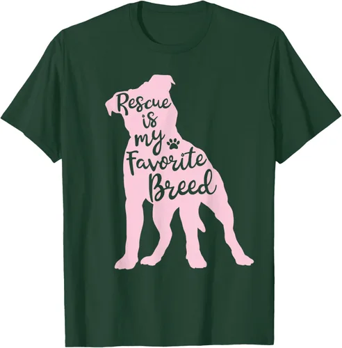 Vista 93 de Pitbull Rescue Is my Favorite Breed Dog Pit Bull Mama - Camiseta, Negro, S