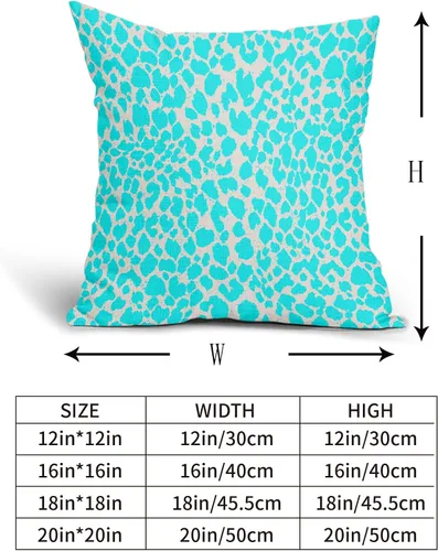 Vista 4 de Juego de 2 fundas de almohada de 16 x 16 pulgadas con estampado de leopardo, diseño de leopardo, con cremallera, decoración del hogar para sofá