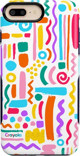 Vista 32 de Casely Funda para iPhone 6/7/8 Plus Funda con estampado de festival (solo buenas vibraciones)