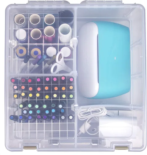 Vista 22 de ArtBin 6993SP Super Satchel Double Deep con bandeja de accesorios para manualidades en papel, transparente, 1 bolsa y 1 bandeja