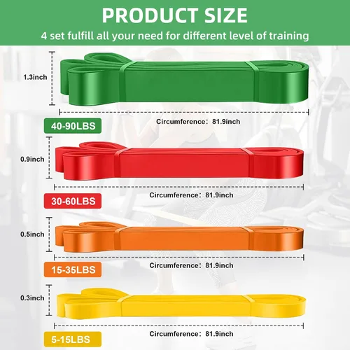 Vista 2 de Resistance Bands,Exercise Bands,Workout Bands,Resistance Bands Set for Legs,Pull Up Bands,Stretch Bands for Exercise,Muscle Training, Physical