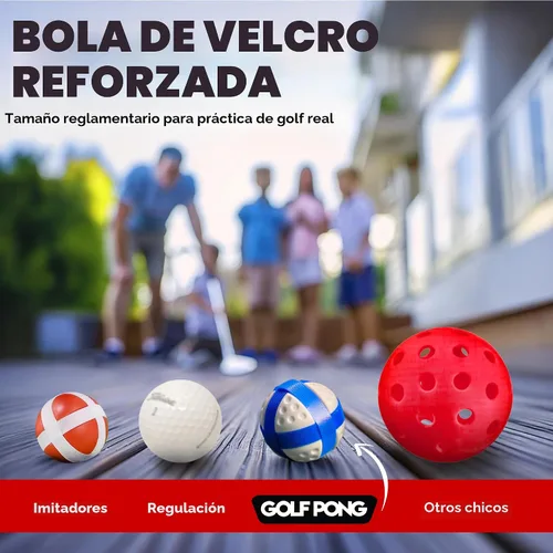 Vista 4 de Juego de Golf Pong, Juego Jumbo para Patio Trasero, Juego de Golf de Astillado Portátil para Interior-Exterior, Regalo de Golf para Hombres, Mujeres