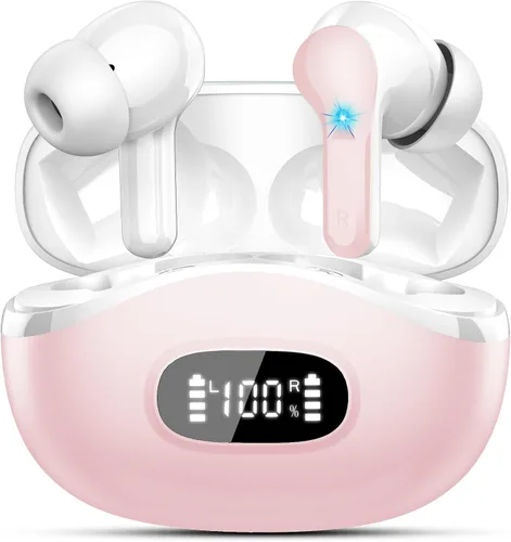 Vista 13 de Auriculares inalámbricos, Auriculares Bluetooth 5.4 HiFi Estéreo, Auriculares con 4 Micrófonos ENC de Cancelación de Ruido, Auriculares Bluetooth
