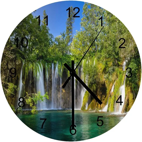 Vista 9 de Reloj de Pared de Flores Silencioso Sin Tictac Operado por Batería, Caricatura de los 70s Linda Flor Abstracta Pastel Margarita Reloj Floral