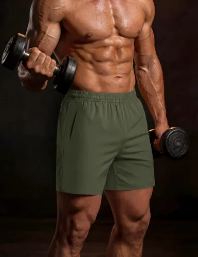 Vista 6 de MAGCOMSEN Pantalones cortos deportivos para hombre, 5 pulgadas, ligeros, para baloncesto, correr, entrenamiento, con bolsillos con cremallera