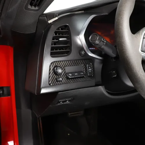 Vista 4 de Sekhyna Cubierta de marco convertible para panel de interruptor de techo, ABS, 1 unidad, compatible con Corvette C7 Stingray 2014-2019 para consola